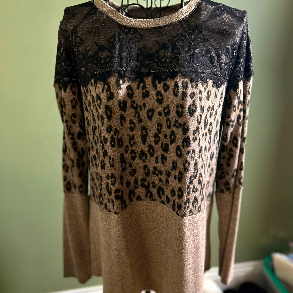 Maurice's- leopard print. Light sweater
